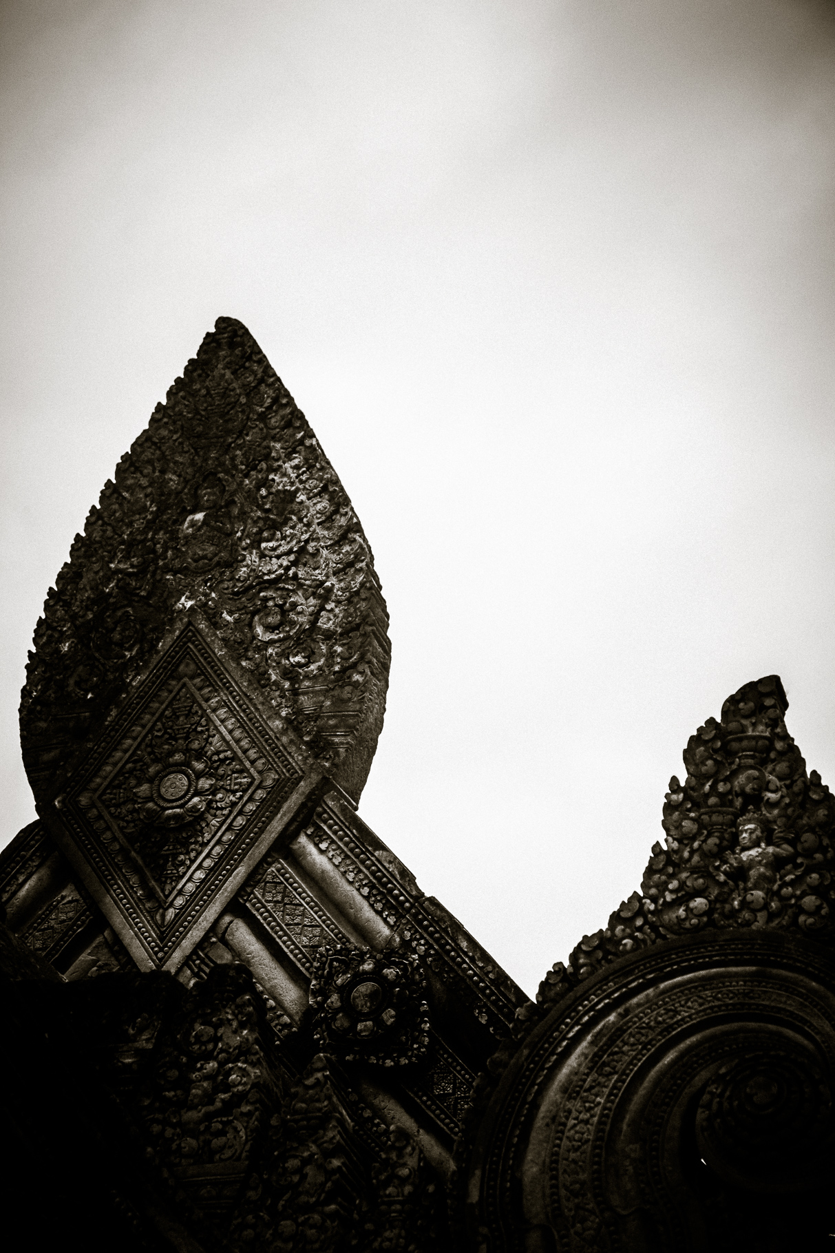 Stone Carvings. Prasat Banteay Srei, Angkor, Cambodia. January 2012